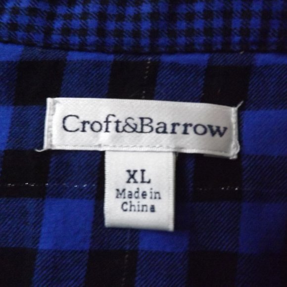 (EUC) Croft & Barrow Buffalo Plaid Blouse- Women's XL - Picture 7 of 9